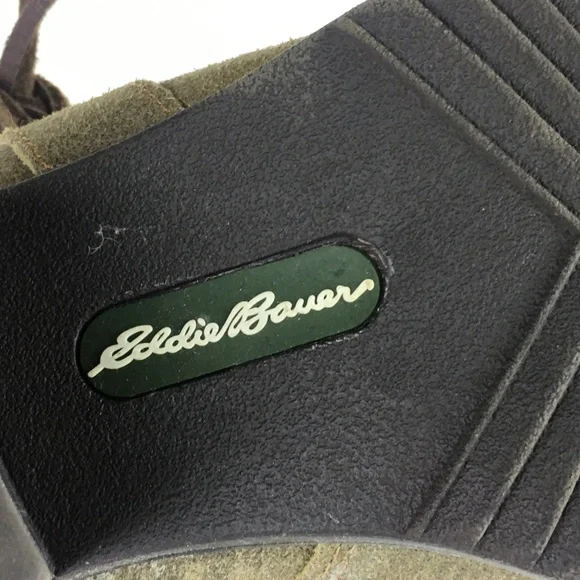 EDDIE BAUER Brown Leather‎ Side Zip Ankle Boots 8 Women's - Picture 7 of 8